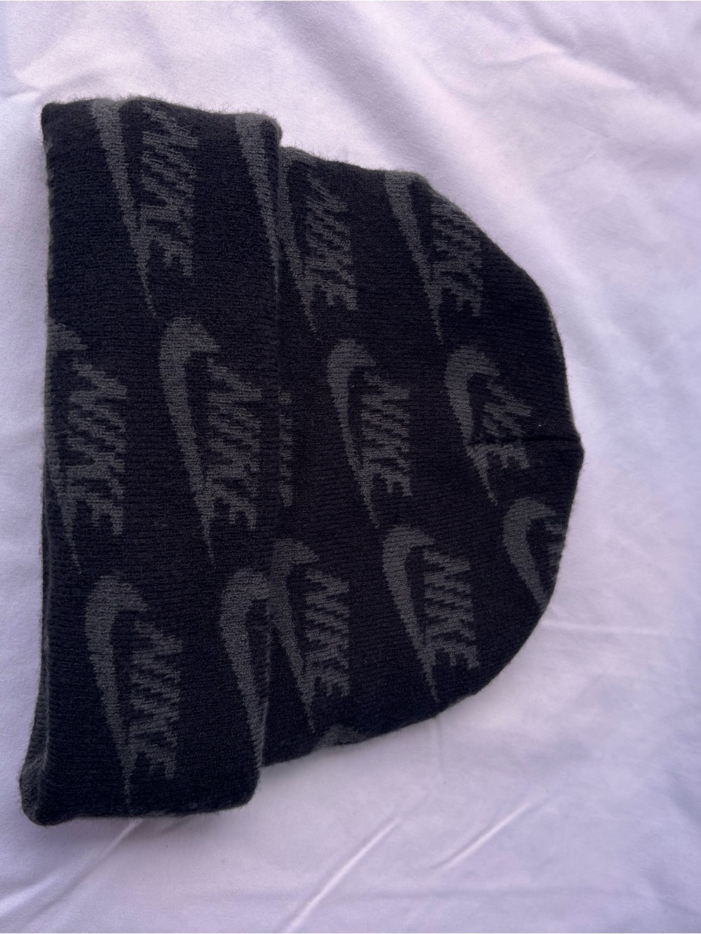 Supreme x Nike Black and Grey Knit Beanie - Picture 2 of 3